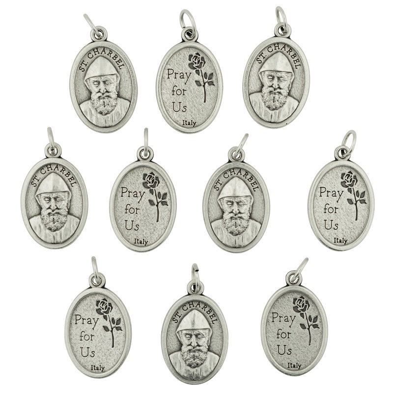 Venerare Small Catholic Saint Medal - Bulk Pack of 10 (Saint Charbel) - Image 1